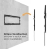 BRATECK Super Economy Low-Profile Tilt TV Wall Mount for 37 to 86 Inch Displays 45kg VESA 600x400 - Brateck-KL32-46T