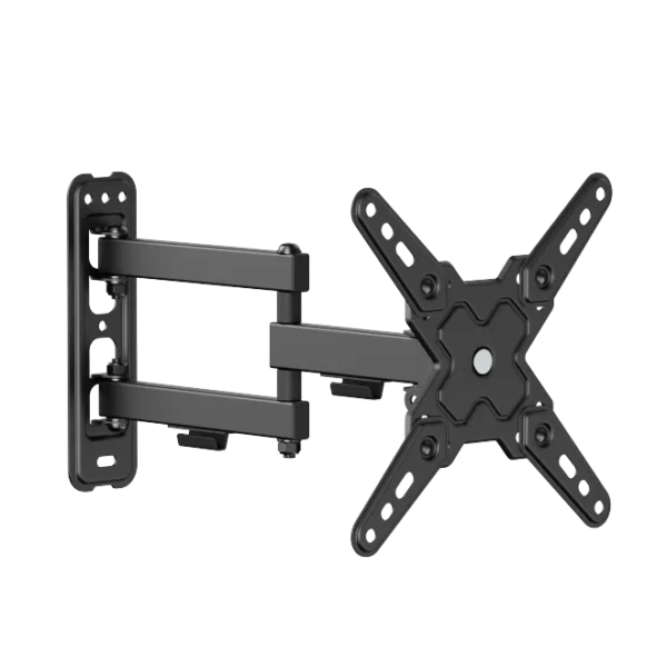 659535d8327ffa0002005e1e BRATECK Economy Full-Motion TV Wall Mount - 13-43 Inch - 3 Arm VESA 200x200 - Brateck-LDA40-223