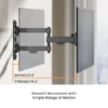 65a63846327ffa00028c6cb8 BRATECK Economy Full-Motion TV Wall Mount - 13-43 Inch - 3 Arm VESA 200x200 - Brateck-LDA40-223