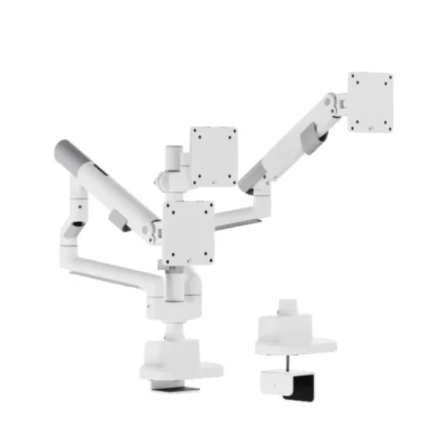 BRATECK Nova Slim Pole-Mounted Mechanical Spring Triple Monitor Arm for 17-27" Displays - Brateck-LDT105-C036P