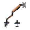 BRATECK Elemental Gaming Monitor Arm with RGB Lighting - Fits 17"-32" Flat/Curved Monitors, Matte Black & Orange - Brateck-LDT63-C012GL Orange
