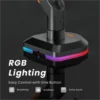 BRATECK Elemental Gaming Monitor Arm with RGB Lighting - Fits 17"-32" Flat/Curved Monitors, Matte Black & Orange - Brateck-LDT63-C012GL Orange