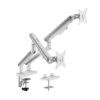 62fd958a327ffa00024f3b62 BRATECK Dual-Monitor NEO Slim Mechanical Spring Arm for 17-32" Displays Fine Texture White - Brateck-LDT68-C024 White