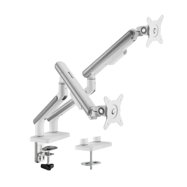 62fd958a327ffa00024f3b62 BRATECK Dual-Monitor NEO Slim Mechanical Spring Arm for 17-32" Displays Fine Texture White - Brateck-LDT68-C024 White