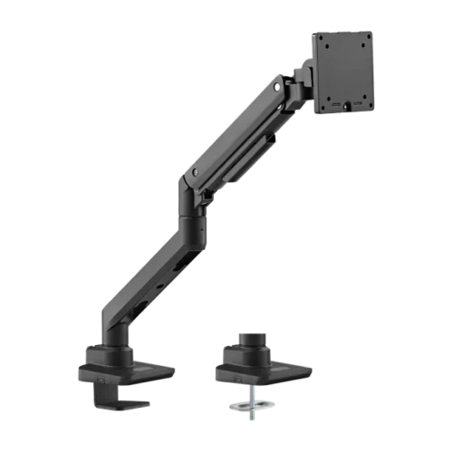 BRATECK Heavy-Duty Gas Spring Single Monitor Arm for 17-49" Displays - 20kg Capacity - Brateck-LDT69-C012 Black