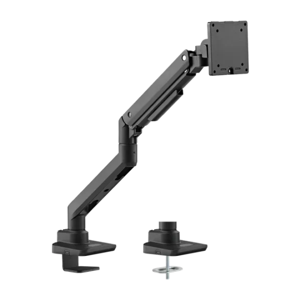 BRATECK Heavy-Duty Gas Spring Single Monitor Arm for 17-49" Displays - 20kg Capacity - Brateck-LDT69-C012 Black