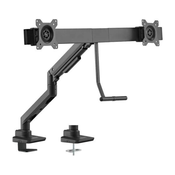 3a110a1c-d56d-b0ea-52c0-424de31c1a89 BRATECK Heavy-Duty Gas Spring Dual Monitor Arm for 17-32" Displays, Fine Texture Black - Brateck-LDT69-C022 Black