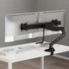 3a110a1c-fdab-391e-d21d-1a32bd927a47 BRATECK Heavy-Duty Gas Spring Dual Monitor Arm for 17-32" Displays, Fine Texture Black - Brateck-LDT69-C022 Black