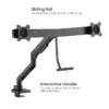 3a110a1d-23b5-5082-3bd1-3652bee95d06 BRATECK Heavy-Duty Gas Spring Dual Monitor Arm for 17-32" Displays, Fine Texture Black - Brateck-LDT69-C022 Black