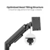 3a110a18-b711-ce83-6db2-02c9f3a6a204 BRATECK Heavy-Duty Pole-Mounted Gas Spring Dual Monitor Arm Stacked for 17-49" Displays - Brateck-LDT69-C024P Black
