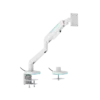 66bc8d47327ffa0002d22d7d BRATECK Heavy-Duty RGB Gaming Monitor Arm - Fits 17"-49" Screens, Gas Spring, Matte White - Brateck-LDT85-C012L White