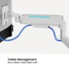 6718881a8e2aa88975cfacce BRATECK Heavy-Duty RGB Gaming Monitor Arm - Fits 17"-49" Screens, Gas Spring, Matte White - Brateck-LDT85-C012L White