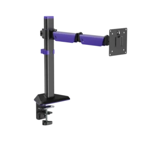 664dbd0d327ffa0002298d2b BRATECK Amethyst Articulating Gaming Monitor Arm - Fits 17"-40" Screens, Up to 12kg, Matte Black - Brateck-LDT89-C012