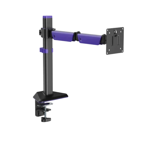 BRATECK Amethyst Articulating Gaming Monitor Arm - Fits 17"-40" Screens, Up to 12kg, Matte Black - Brateck-LDT89-C012