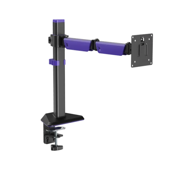 BRATECK Amethyst Articulating Gaming Monitor Arm - Fits 17"-40" Screens, Up to 12kg, Matte Black - Brateck-LDT89-C012