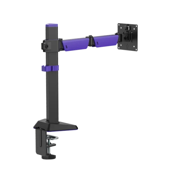BRATECK Amethyst Articulating Gaming Monitor Arm - Fits 17"-40" Screens, Up to 12kg, Matte Black - Brateck-LDT89-C012