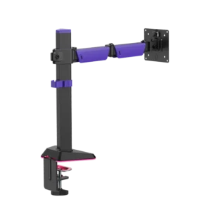 669c7df7327ffa000257615f BRATECK Amethyst Articulating RGB Gaming Monitor Arm - Fits 17"-40" Screens, Up to 12kg, Matte Black - Brateck-LDT89-C012L