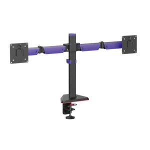 669c7e4f327ffa0002576160 BRATECK Amethyst Articulating RGB Gaming Dual Monitor Arm - Fits Two 17"-32" Screens, Up to 12kg - Brateck-LDT89-C024L