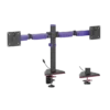 669c7e50327ffa0002576161 BRATECK Amethyst Articulating RGB Gaming Dual Monitor Arm - Fits Two 17"-32" Screens, Up to 12kg - Brateck-LDT89-C024L