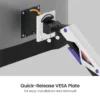 687885a5732dc269d5ee1897 BRATECK Atlas Neo Gaming Pole-Mounted Monitor Arm - 24"-57" Screens, Up to 30kg - Brateck-LDT95-C012P White