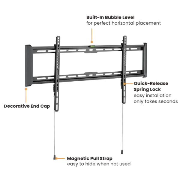 63a54bc1327ffa0002f77849 Brateck Ultra Slim and Heavy Duty Fixed TV Wall Mount for 43 to 95 Inch Displays up to 75kg VESA 800x400 - Brateck-LP77-48F