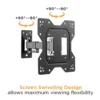 BRATECK Economical Full-Motion TV Wall Mount for 23-43 Inch Flat and Curved Screens - 30kg Capacity - Brateck-LPA68-221