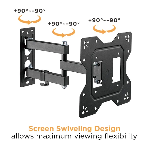 BRATECK Economical Full-Motion TV Wall Mount for 23 to 43 Inch Displays 30kg VESA 200x200 - Brateck-LPA68-223