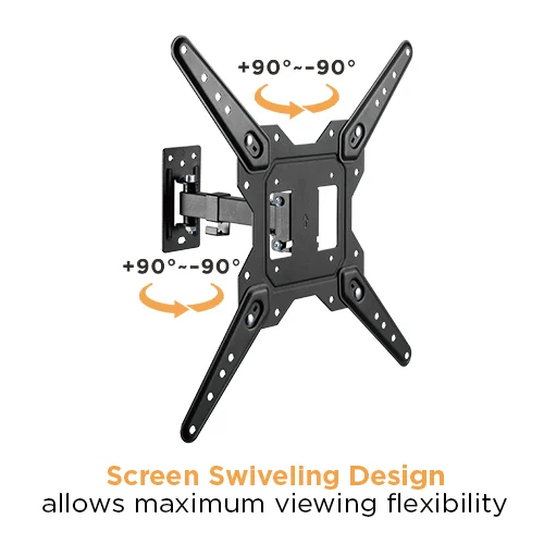 658e9d5e327ffa0002d4fa4a BRATECK Economical Full-Motion TV Wall Mount for 23-65 Inch Flat and Curved Screens - 30kg Capacity - Brateck-LPA68-441