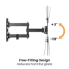 658e9be3327ffa0002d4fa23 BRATECK Economical Full-Motion TV Wall Mount for 23 to 65 Inch Displays 30kg VESA 400x400 - Brateck-LPA68-443