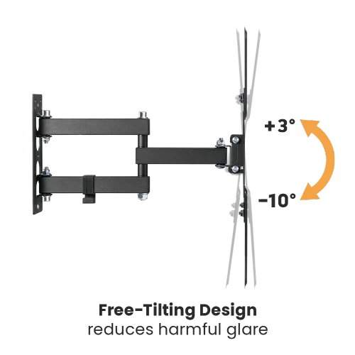 658e9be3327ffa0002d4fa23 BRATECK Economical Full-Motion TV Wall Mount for 23 to 65 Inch Displays 30kg VESA 400x400 - Brateck-LPA68-443