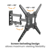 658e9bf9327ffa0002d4fa26 BRATECK Economical Full-Motion TV Wall Mount for 23 to 65 Inch Displays 30kg VESA 400x400 - Brateck-LPA68-443