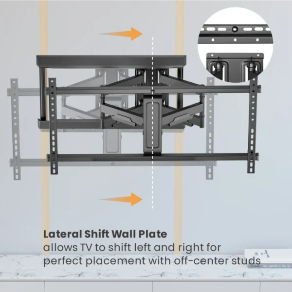 63a54990327ffa0002f77800 Brateck Modern Designed Full Motion TV Wall Mount VESA 800x400 for 43 to 95 Inch Screens - Brateck-LPA76-486