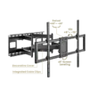 BRATECK Ultra Heavy-Duty Full-Motion TV Wall Mount for 60 to 120 Inch Displays 120kg VESA 900x600 - Brateck-LPA77-696