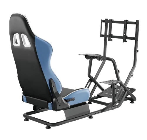 6a461d8503546274852f2cd9 BRATECK Racing Simulator Cockpit with Monitor Mount - Reclining PVC Leather Seat - Brateck-LRS09-BS03