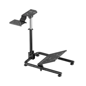 6a38f901c34cd5f6ee5f97a5 BRATECK Folding Racing Simulator Wheel Stand with Gear Shifter - Steel 20kg Capacity Black - Brateck-LRS11-BS02 Black
