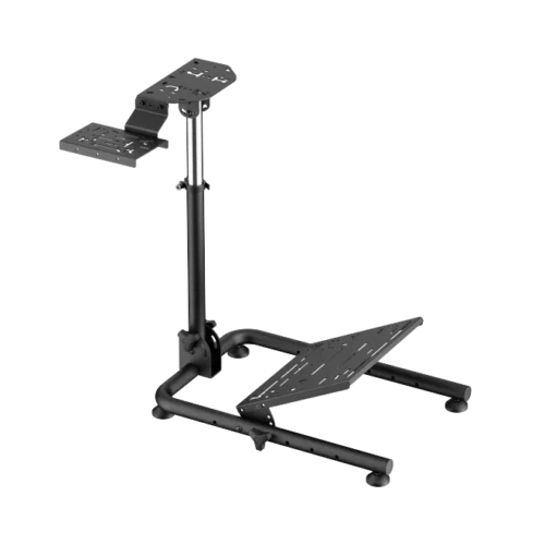 BRATECK Folding Racing Simulator Wheel Stand with Gear Shifter - Steel 20kg Capacity Black - Brateck-LRS11-BS02 Black