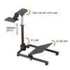 3a230691-9fbc-57cd-76ec-3aeba91b2733 BRATECK Folding Racing Simulator Wheel Stand with Gear Shifter - Steel 20kg Capacity Black - Brateck-LRS11-BS02 Black