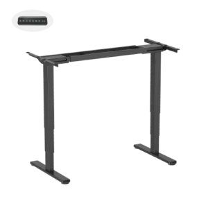 66fa0177f77848e227bc94c2 Brateck Cost Effective Dual Motor Electric Sit Stand Desk Frame Three Stage Legs Black - Brateck-M14-23R Black