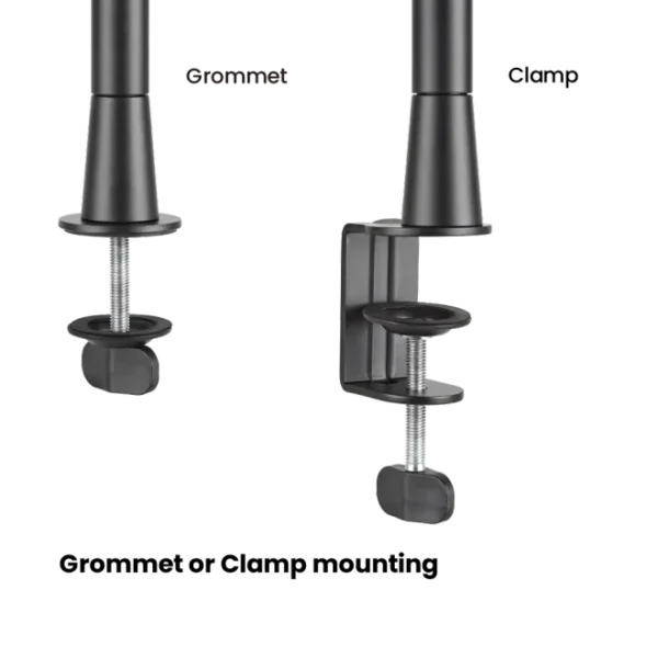 62fd95c7327ffa00024f3bac BRATECK Aluminum Professional Studio Microphone Arm - Low Profile 2kg Capacity Matte Black - Brateck-MDS13-2