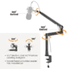 6567f0cc327ffa000253c7b0 BRATECK Aluminum Professional Studio Microphone Arm - Low Profile 2kg Capacity Matte Black - Brateck-MDS13-2