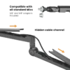 6614eb18327ffa0002f5c158 BRATECK Aluminum Professional Studio Microphone Arm - Low Profile 2kg Capacity Matte Black - Brateck-MDS13-2