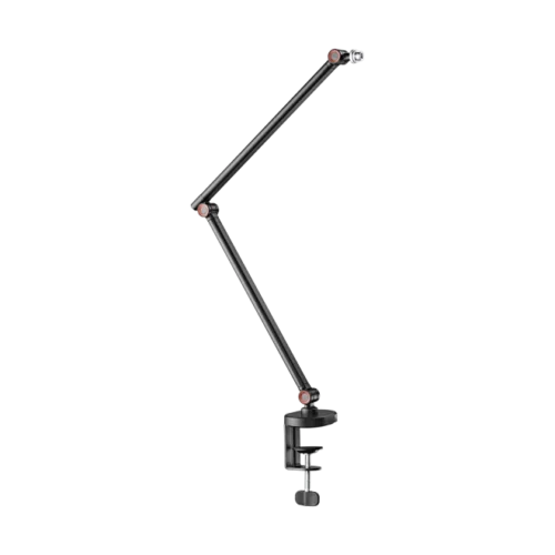 BRATECK Slim Microphone Boom Arm - Matte Black & Red Steel 1kg Capacity 722mm Reach - Brateck-MDS16-1 Red