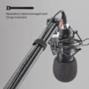 63eb2849327ffa00025a0ff4 BRATECK Slim Microphone Boom Arm - Matte Black & Red Steel 1kg Capacity 722mm Reach - Brateck-MDS16-1 Red
