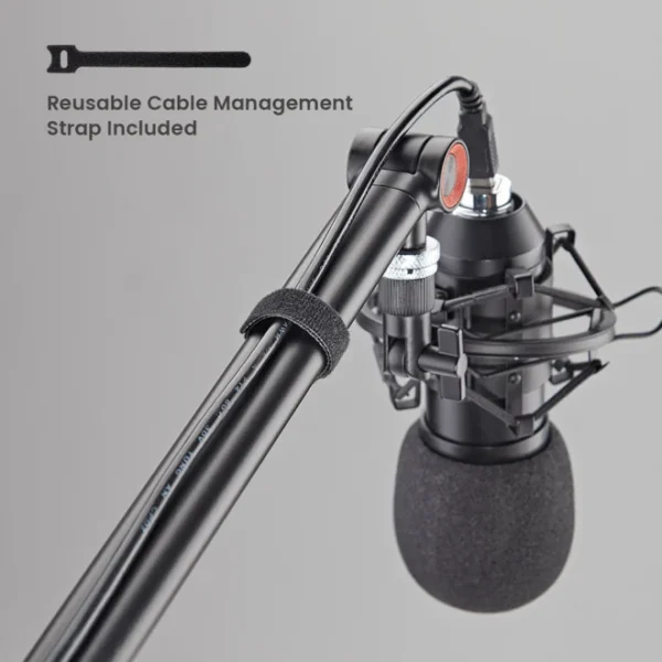 63eb2849327ffa00025a0ff4 BRATECK Slim Microphone Boom Arm - Matte Black & Red Steel 1kg Capacity 722mm Reach - Brateck-MDS16-1 Red