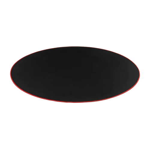 BRATECK Rounded Gaming Chair Mat - 1000mm Diameter Smooth Fabric & Vulcanized Rubber Black - Brateck-MP06-10