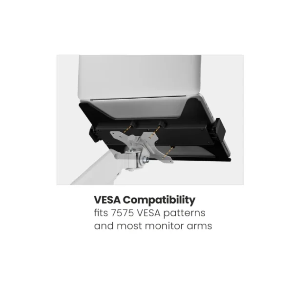 3a110a25-5595-b87d-9840-1e12c500a165 BRATECK Universal Steel Laptop Holder for Monitor Arms 11.6"-17.3" VESA 75x75 - Brateck-NBH-6E Black