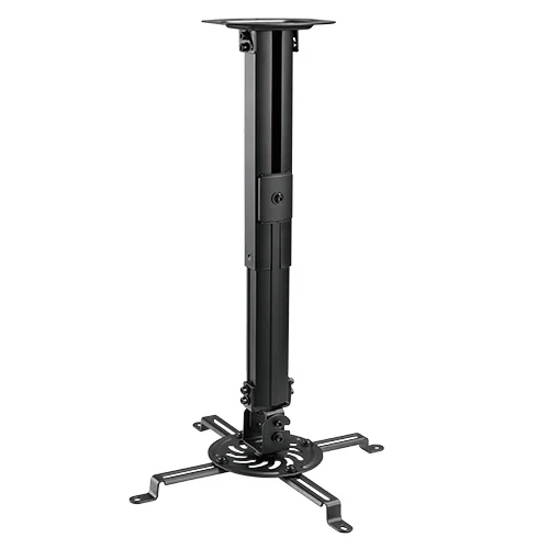 BRATECK Universal Ceiling Projector Mount Short, 13.5kg Capacity, Matte Black - Brateck-PRB-18S Black