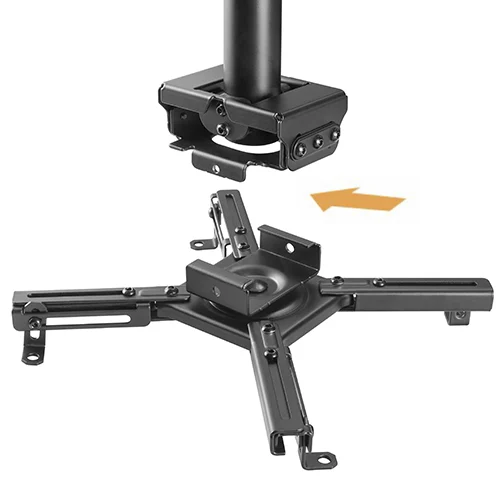 Brateck Heavy-Duty Projector Ceiling Mount for Pitched or Flat Ceiling 45kg - Brateck-PRB-20-01S Black