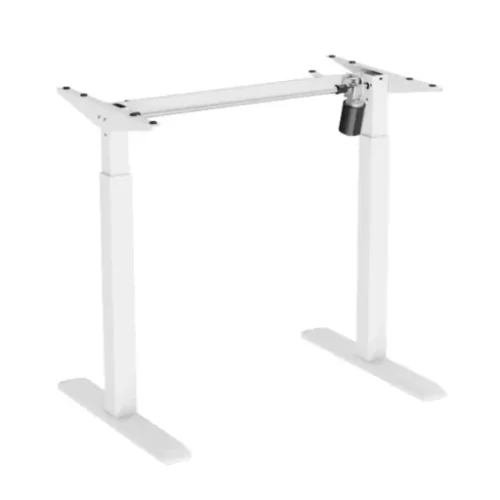 BRATECK Electric Single Motor Sit-Stand Desk Frame 80kg Capacity White with Tabletop - Brateck-S03-22DE White