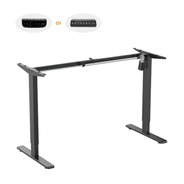 64dcaaba327ffa000202e2e9 (1) Brateck Compact Electric Single Motor Sit Stand Desk Frame Height Adjustable Black - Brateck-S08-22R Black
